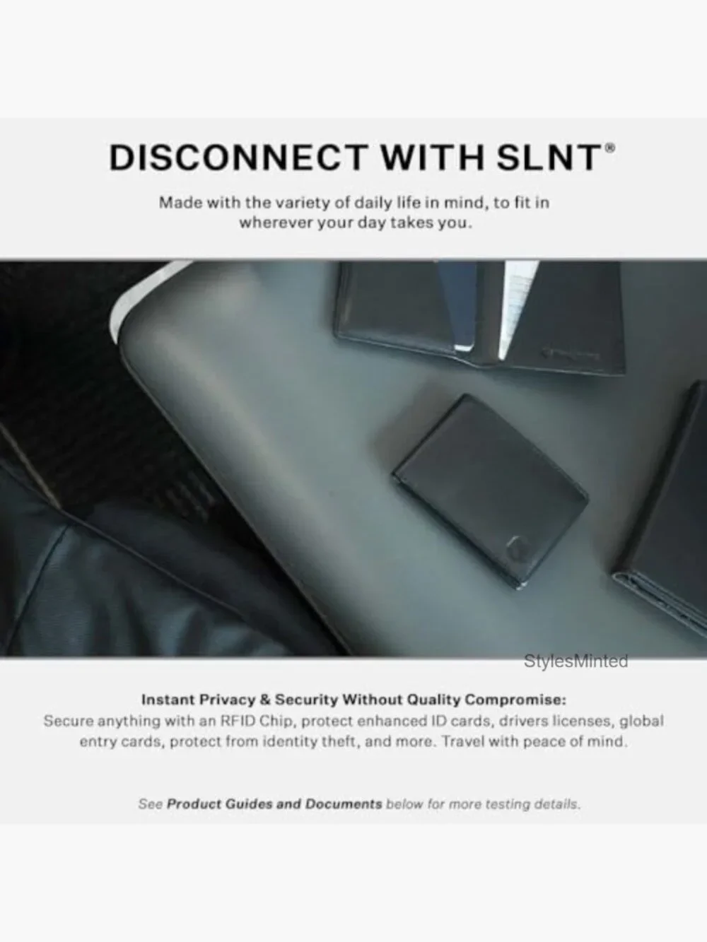 RFID & NFC Blocking Bi-Fold Wallet Secure ID Theft Protection